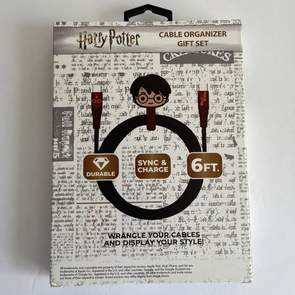 Harry Potter 6ft USB-C to USB-C Charging Cable NIB Gift Set Stocking Stuffer - Picture 4 of 6